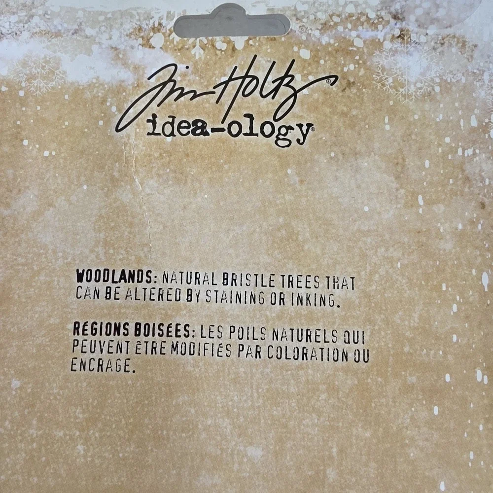 Tim Holtz Idea-ology - Half Trees Woodlands - Christmas Winter Bristle Brush